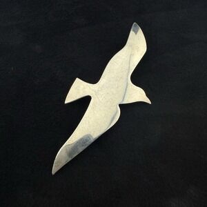 Vintage International Sterling Silver Seagull Bird Brooch Hidden Bale Pendant